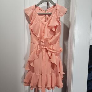 GB Girls Coral Ruffle Dress
